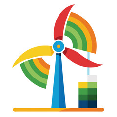 Obraz premium Wind energy lab testing turbine blade efficiency and renewable power output