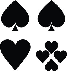 Playing Card Suits Silhouette