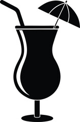 Tropical Cocktail Silhouette