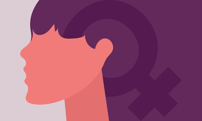 Women's Equality Day in United States. Female holiday, celebrated annually in August 26. Women right history month. Feminism concept. Poster, greeting card, banner and background. Vector illustration