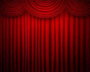 red velvet curtain backdrop poster elevate your theater performance