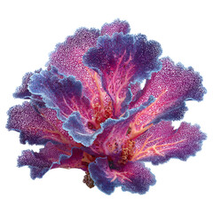 Obraz premium Vibrant Coral Structure with Stunning Blue and Pink Colors on White Background