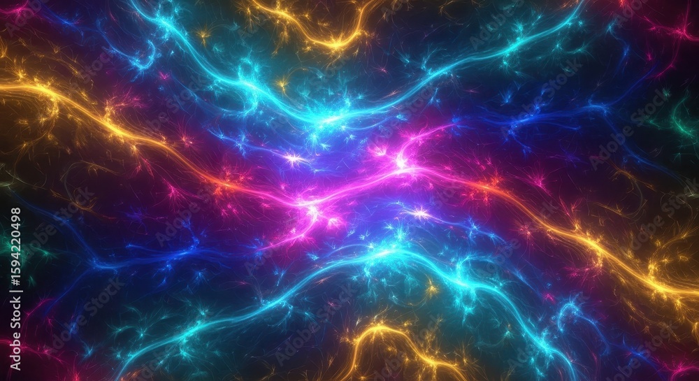 Poster electric spectrum: a mesmerizing display of electrical currents, weaving a tapestry of vibrant color