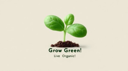 Embrace nature with a minimalist greeting card design celebrating organic living and sustainability. National Organic Month