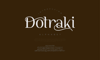 Modern serif font with decorative accents, designed for high-end branding and elegant projects