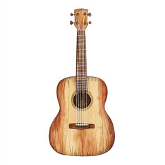 Obraz premium a cute acoustic guitar with wooden texture