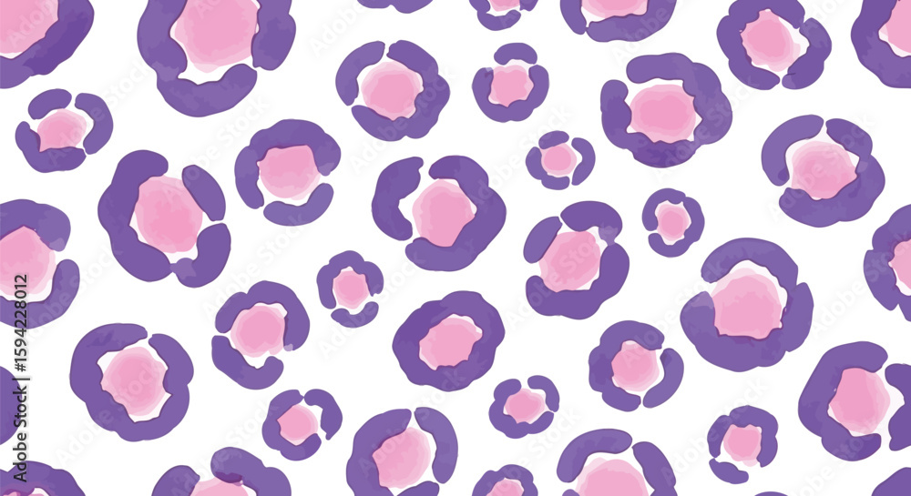 Poster purple and pink leopard print seamless pattern design for background wallpaper and textile design us