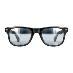 Fototapeta premium Stylish Black Sunglasses with Transparent Lens and Simple Design