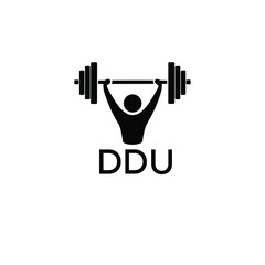 Classic Shield Logo with Stars and DDU Letters – Premium Badge or Security Brand Identity. DDU Letter Logo.
