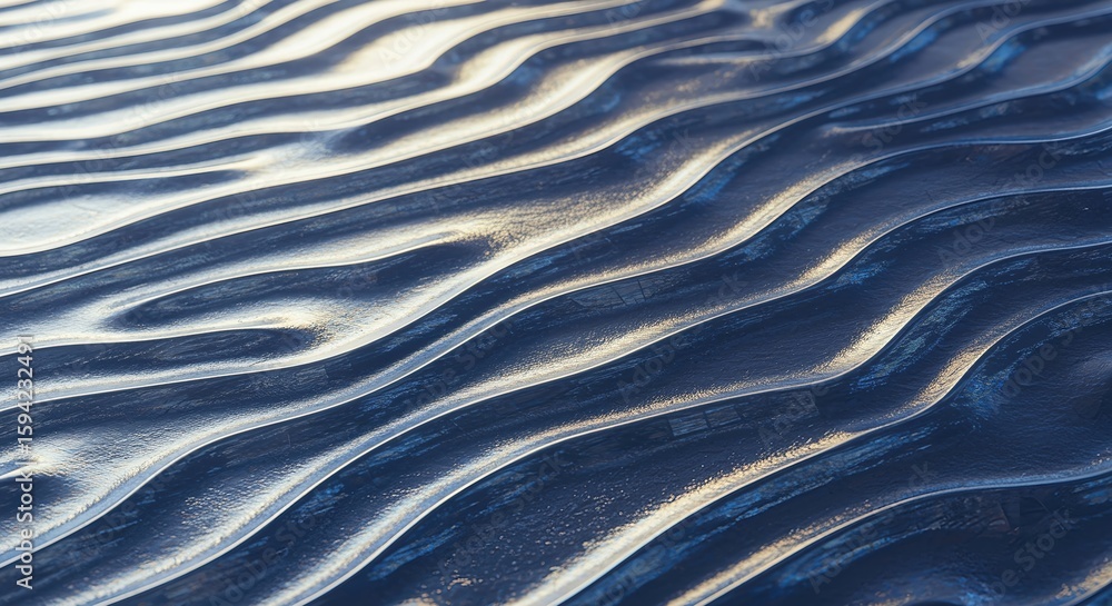 Poster abstract ocean waves: an evocative close-up of fluid ocean waves, with their undulating pattern and 