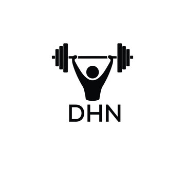 Classic Shield Logo with Stars and DHN Letters &ndash; Premium Badge or Security Brand Identity. DHN Letter Logo.
