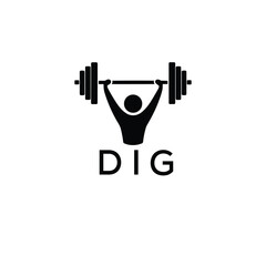 Classic Shield Logo with Stars and DIG Letters – Premium Badge or Security Brand Identity. DIG Letter Logo.
