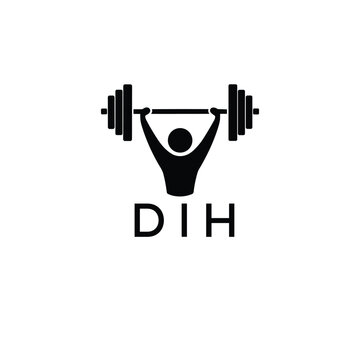 Classic Shield Logo with Stars and DIH Letters &ndash; Premium Badge or Security Brand Identity. DIH Letter Logo.
