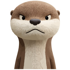 Adorable Animal Mascot – Standing Otter Illustration

