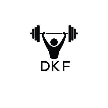 Classic Shield Logo with Stars and DKF Letters &ndash; Premium Badge or Security Brand Identity. DKF Letter Logo.

