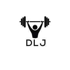 Classic Shield Logo with Stars and DLJ Letters – Premium Badge or Security Brand Identity. DLJ Letter Logo.
