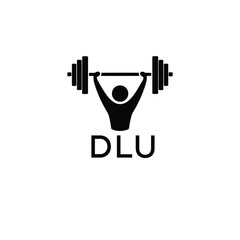 Classic Shield Logo with Stars and DLU Letters – Premium Badge or Security Brand Identity. DLU Letter Logo.
