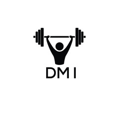 Classic Shield Logo with Stars and DMI Letters – Premium Badge or Security Brand Identity. DMI Letter Logo.
