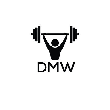 Classic Shield Logo with Stars and DMW Letters &ndash; Premium Badge or Security Brand Identity. DMW Letter Logo.
