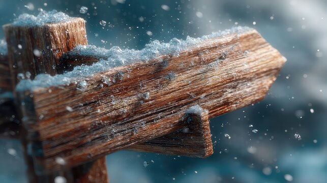 Wooden Signpost Snow ultra-detailed artwork in sharp focus featuring enhanced clarity dramatic lighting minimal background ideal for posters prints digital media