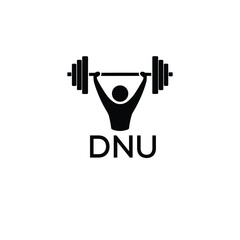 Classic Shield Logo with Stars and DNU Letters – Premium Badge or Security Brand Identity. DNU Letter Logo.
