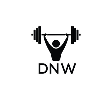 Classic Shield Logo with Stars and DNW Letters &ndash; Premium Badge or Security Brand Identity. DNW Letter Logo.
