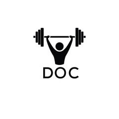 Classic Shield Logo with Stars and DOC Letters – Premium Badge or Security Brand Identity. DOC Letter Logo.
