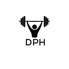 Classic Shield Logo with Stars and DPH Letters – Premium Badge or Security Brand Identity. DPH Letter Logo.
