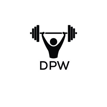 Classic Shield Logo with Stars and DPW Letters &ndash; Premium Badge or Security Brand Identity. DPW Letter Logo.

