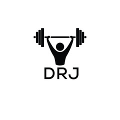 Classic Shield Logo with Stars and DRJ Letters – Premium Badge or Security Brand Identity. DRJ Letter Logo.
