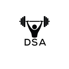 Classic Shield Logo with Stars and DSA Letters – Premium Badge or Security Brand Identity. DSA Letter Logo.
