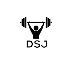 Classic Shield Logo with Stars and DSJ Letters – Premium Badge or Security Brand Identity. DSJ Letter Logo.
