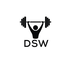 Classic Shield Logo with Stars and DSW Letters – Premium Badge or Security Brand Identity. DSW Letter Logo.
