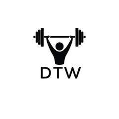 Classic Shield Logo with Stars and DTW Letters – Premium Badge or Security Brand Identity. DTW Letter Logo.
