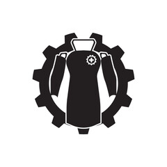 Black Apron Vector Illustration Silhouette Isolated On White Background. Apron Icon Vector Design.