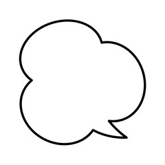 Thought bubble thinking cloud outline vector icon for apps and websites