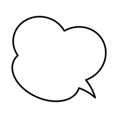 Thought bubble thinking cloud outline vector icon for apps and websites