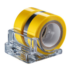 Transparent Packaging Tape Roll on Clear Dispensing Holder Stand