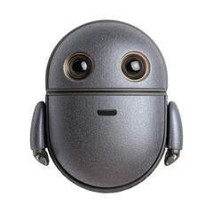 Cute Robot Character with Expressive Eyes and Smooth Design