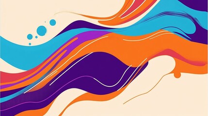 Colorful abstract design with flowing shapes.