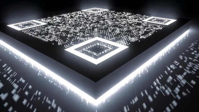 Cyber QR Code with Bright Pixels