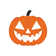 Funny Halloween Pumpkin Face – Cartoon Jack-o'-Lantern Vector Illustration

