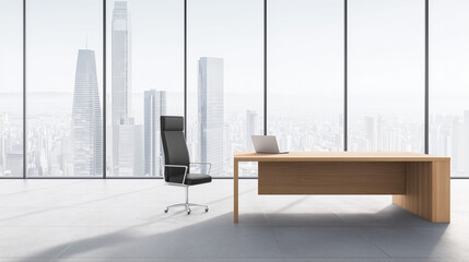 modern office interior with table