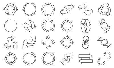 Circular arrow  icon . Transfer, swap, exchange, spin, flip concept. Pictograms and infographics for mobile apps. vector illustration.
