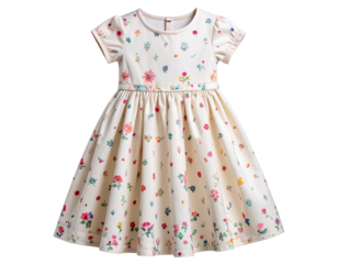 Colorful Kids Summer Dress Isolated PNG