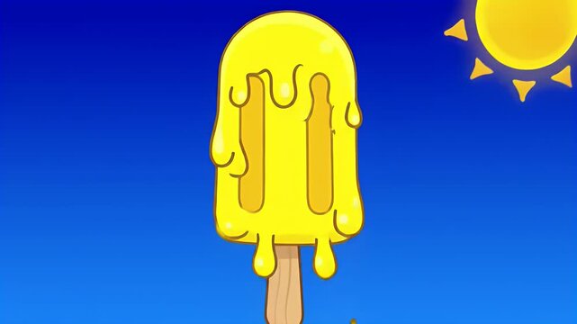 Melting popsicle illustration