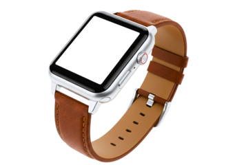 Modern smartwatch mockup isolated on transparent background