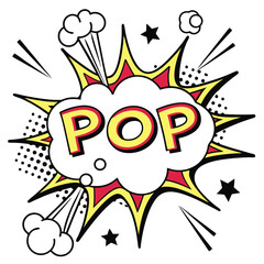 Fototapeta premium Pop comic book speech bubble graphic