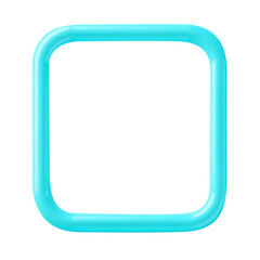 Obraz premium blue square frame PNG