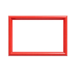 red wooden picture frame PNG